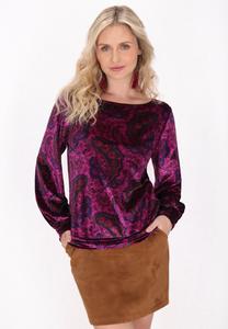 Блуза usha Blouse, Violet Multicolor/Light Pink