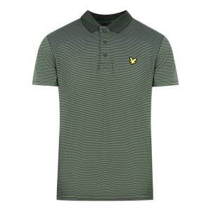 Рубашка-Поло в микрополоску для гольфа глубокой ели Lyle & Scott, зеленый