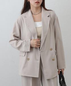 Двубортный приталенный пиджак из технологического льна Colony 2139, цвет Greige