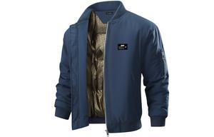 Пуховик Unisex Baseball Collar Thickened ZIAREL, темно-синий[removable logo]