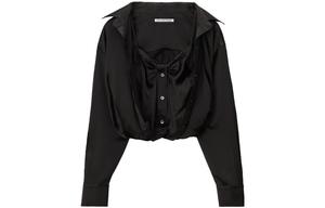 Многослойная шелковая рубашка Alexander Wang, черный