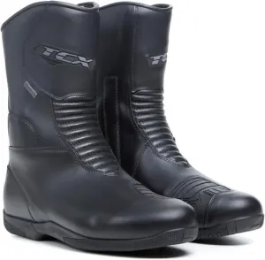 Мотоциклетные ботинки TCX Men's X-five.4 GTX для путешествий, с технологией Gore-Tex Performance Comfort, кожаным верхом, боковой молнией и эластичной окантовкой, Black
