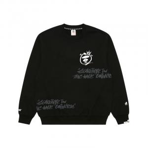 Мужские толстовки с круглым вырезом, средней толщины Aape, черный bkx