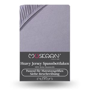 Простыня из плотного трикотажа 120х200 см - 130х200 см 100% хлопок 160 г/м² серый Müskaan