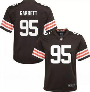 Молодёжная майка Nike Cleveland Browns Myles Garrett #95 коричневого цвета