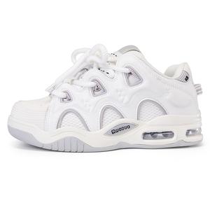 Нескользящие амортизирующие утепленные низкие кеды для скейтбординга unisex GWODUO, слоновая кость