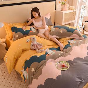 LUOLAI HOME Комплект постельного белья 3 предмета: пододеяльник 150×200 см, простыня, наволочка, цвет Tuxingqiu