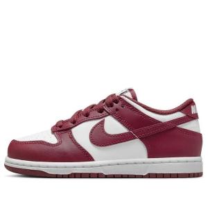 Кроссовки dunk low 'white gym red redwood' Nike, белый
