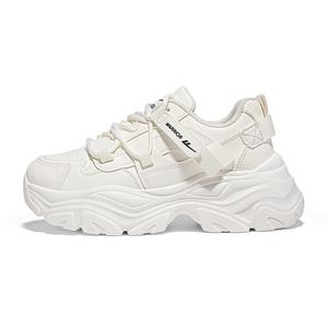 WARRIOR Легкие низкие кроссовки на массивной подошве, увеличивающие рост, женские, бежевые