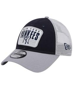 Мужская темно-синяя кепка New York Yankees с двухцветной нашивкой 9FORTY Snapback New Era