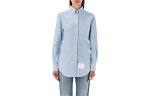 Оксфордская рубашка на пуговицах THOM BROWNE, светло-голубой