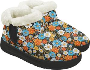 Женские зимние ботинки до щиколотки с искусственным мехом, теплые зимние прогулочные ботинки с мемори-пеной Fuojuvelie, Daisy