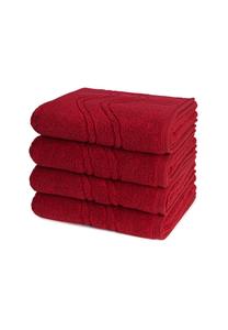 Набор полотенец Ross Cashmere Feeling, 4 штук, 50x100 см, красный