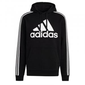 Флисовая худи с 3 полосками и логотипом Essentials ADIDAS, цвет schwarz