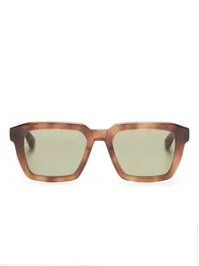 Солнцезащитные очки в квадратной оправе Mykita, коричневый