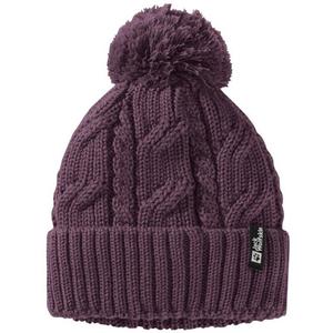 Шапочка с помпоном Jack Wolfskin, цвет midnight plum