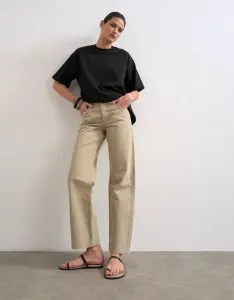 Джинсы tsember lr широкие dnm бежевые с широкими штанинами Topshop, Beige Denim