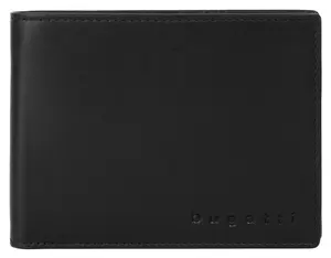 Кошелек bugatti "SUPER SLIM RFID", натуральная кожа, черный