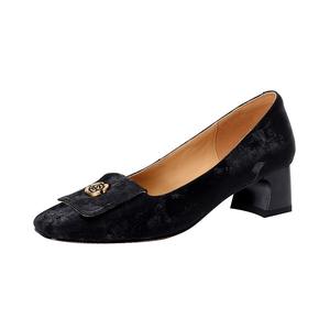 Повседневные туфли на каблуке 4,5 см Echo&yolo, черные