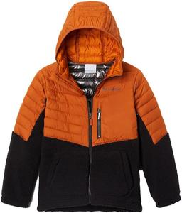 Куртка Columbia Boys Powder Lite с капюшоном, Warm Copper/Black