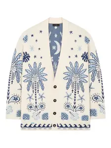 Кардиган echoes of the island с принтом Alanui, нейтральный