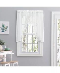 Парная штора из морского стекла 62 дюйма x 38 дюймов Ricardo, белый