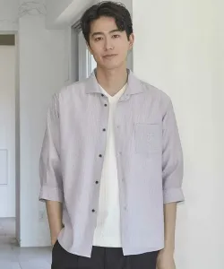 Рубашка с рукавами 3/4 из ткани Tuck Stripe Lawn Union Station, цвет Purple