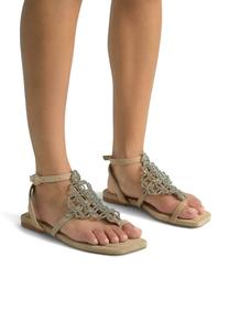 Сандалии с Т-образной застежкой CIERRE CON HEBILLA Alma en Pena, светло-коричневый