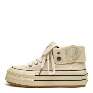 Дышащие утяжеляющие кроссовки Mid top Canvas для женщин Far waves, бежевый