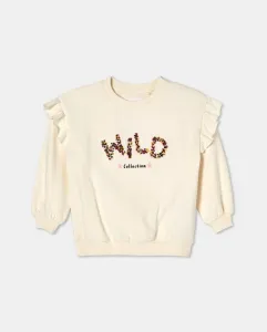 Детская толстовка с оборкой на плече и принтом с буквами Kids El Corte Inglés, белый