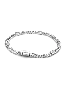 Кубинский браслет-цепочка в форме сердца Pandora, серебро 925 пробы