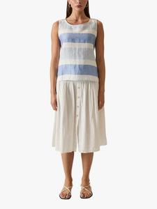 Полосатый топ без рукавов из льняной смеси James Lakeland, Multi