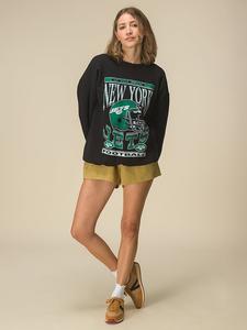 Флисовая толстовка с изображением шлема Jets Junk Food Clothing, black-jets