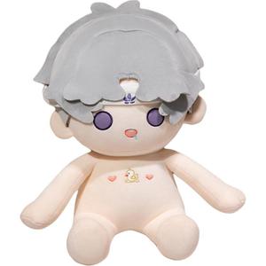 Хлопковая кукла милый мультяшный очаровательный уютный плюшевый игрушка плюшевая кукла высота 40см MIANHUIYI, серебристо-серый