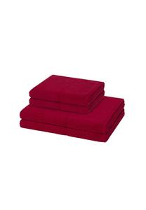 Набор банных полотенец MöVe Pearl, 4 штуки, 100x50/140x67 см, красный