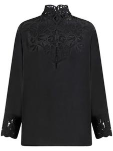 Крепдешиновая блузка ETRO, черный