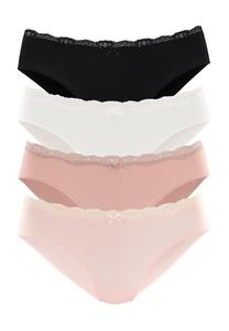 Трусы Perfect Basics 4 шт. в упаковке Lascana, цвет 25030 mix box