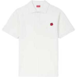 Поло с цветочной вышивкой KENZO, белый