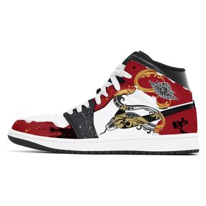 Jordan Баскетбольные кроссовки Air 1 Joy Lemon, износостойкие, нескользящие, винтажные, среднего размера, унисекс, черно-красные