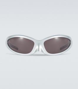 Солнцезащитные очки из ацетата Balenciaga, серебряный