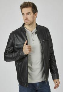 Кожаная куртка LEATHER JACKET WITH SNAP bugatti, цвет schwarz