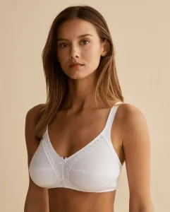 Вместительный бюстгальтер, без косточек, 100% хлопок Naturana, белый