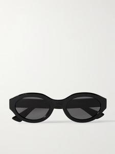 Солнцезащитные очки в овальной оправе из ацетата Gucci Eyewear, черный