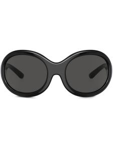 Солнцезащитные очки в круглой оправе Dolce & Gabbana Eyewear, черный