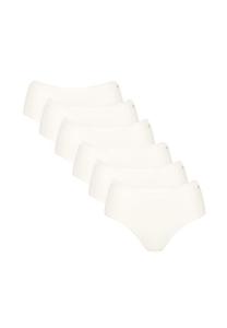 Трусы комплект из 6 шт. - повседневные хлопковые трусы средней длины 6 шт. эластичный хлопок Sloggi, белый