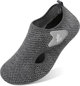 Водные тапочки LeIsfIt для женщин и мужчин, для плавания, пляжа и ходьбы, быстросохнущие акваносочки для бассейна, дайвинга, прогулок на лодке, реки, йоги, озера и серфинга, темно-серый