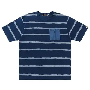 Футболка BAPE Discharge Print Relaxed Fit Tee, Light Indigo