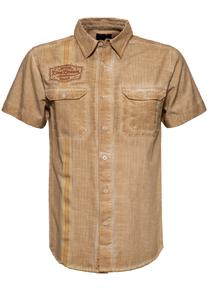 Рубашка King Kerosin King Kerosin Kurzarm im Workwear Style Motor Service, цвет rostbraun