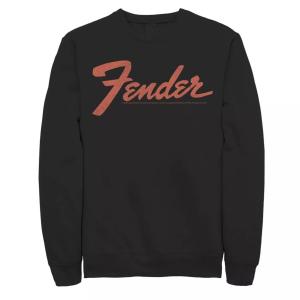 Мужской простой оранжевый свитшот с логотипом Fender Licensed Character