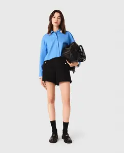 Женские шорты из твида с камнями Maje, черный